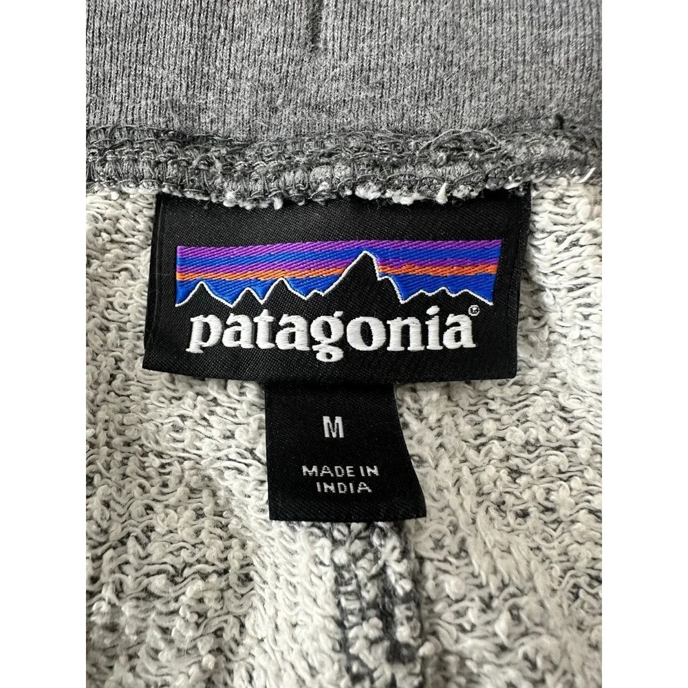 Patagonia Joggers Fleece Sweatpants Men's Medium Gray Pockets Outdoor Stretch
